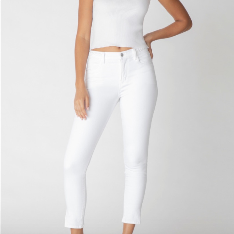 J Brand High Rise White Skinny Jeans